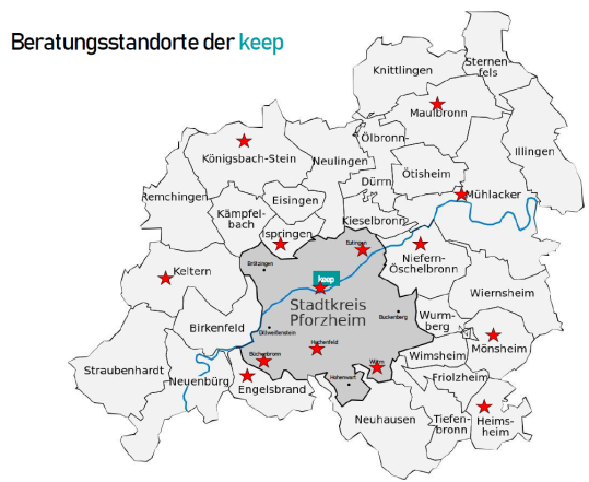 Beratungsstandorte im Enzkreis 
