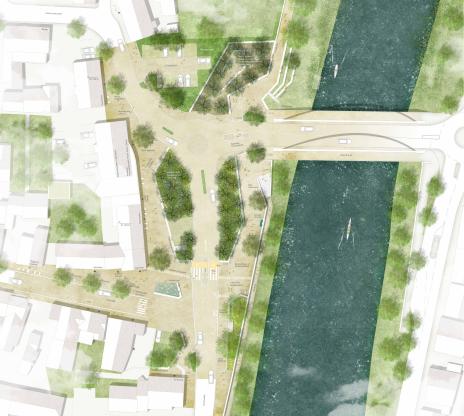 Siegerentwurf "Marktplatz Dürrmenz" vom Büro Glück aus Stuttgart