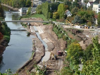 Renaturierung der Enz im Jahr 2012